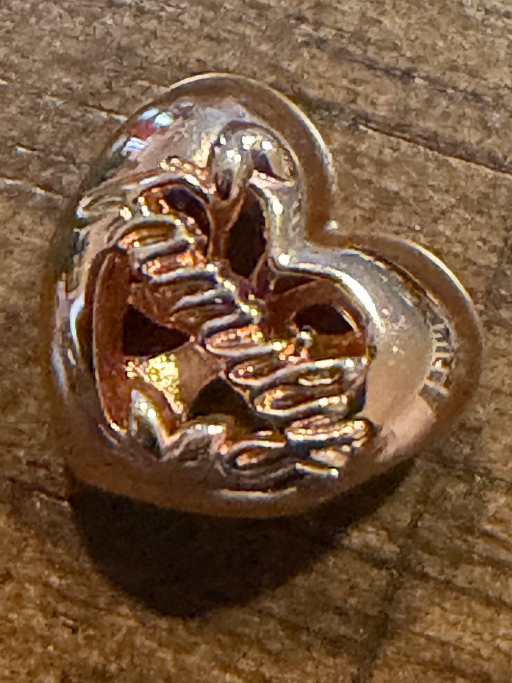 Pandora Jewelry HEART FAMILY Tree Charm Rose Gold Tone Imprint ALE MET Retired